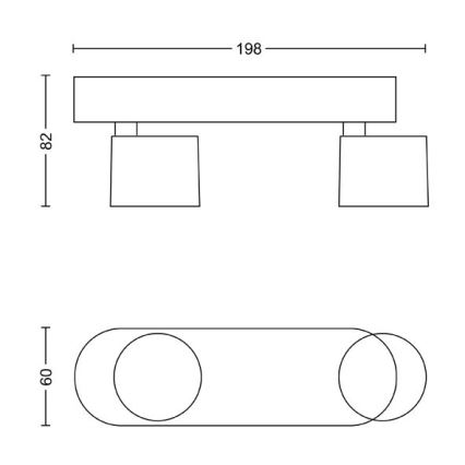 Philips - LED Stmívatelné bodové svítidlo 2xLED/4,5W/230V