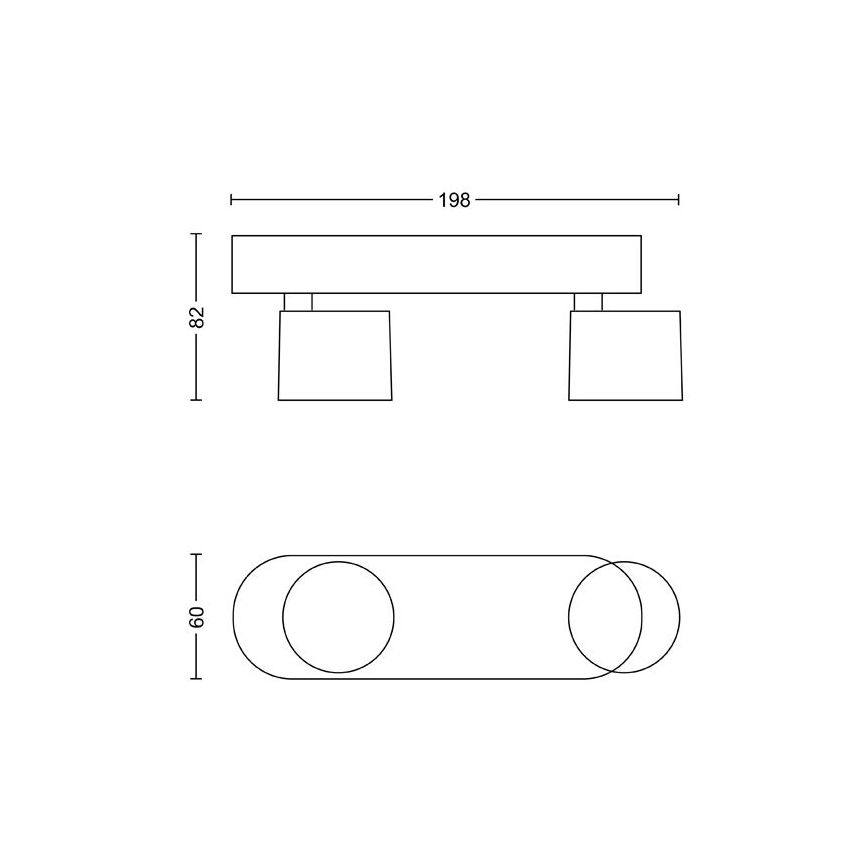 Philips - LED Stmívatelné bodové svítidlo 2xLED/4,5W/230V