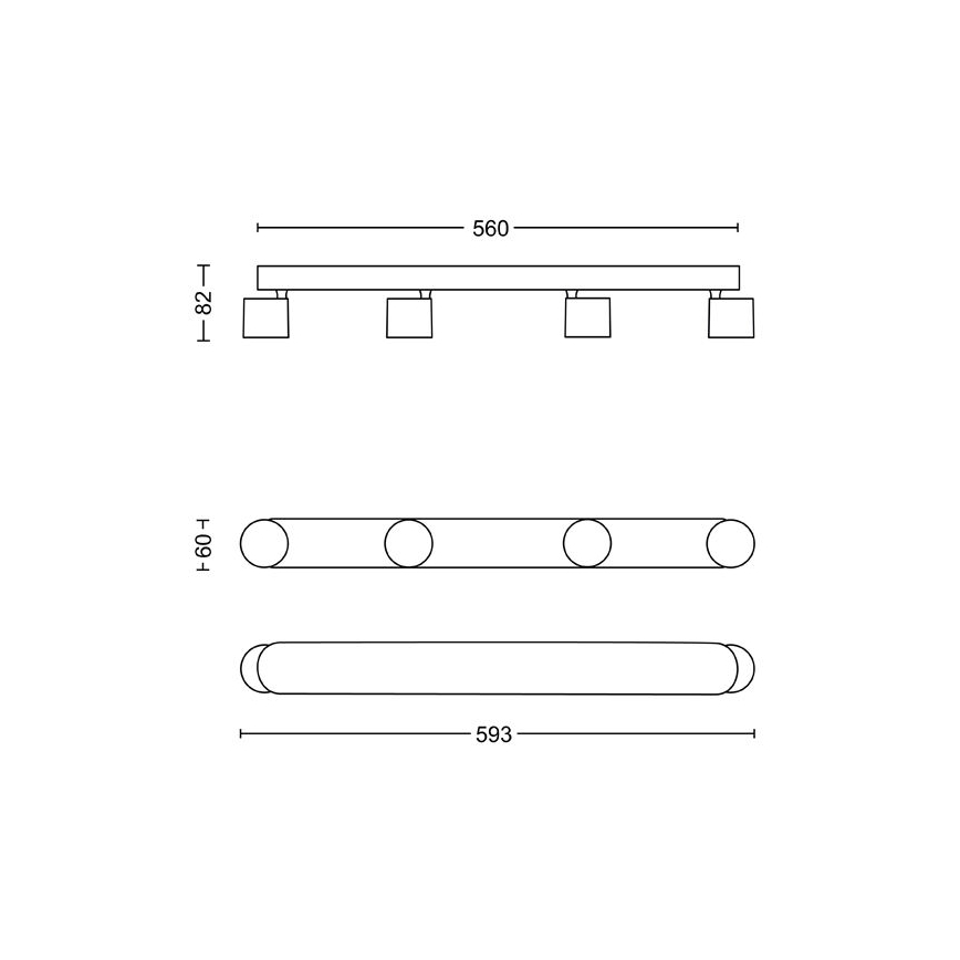 Philips - LED Stmívatelné bodové svítidlo 4xLED/4,5W/230V