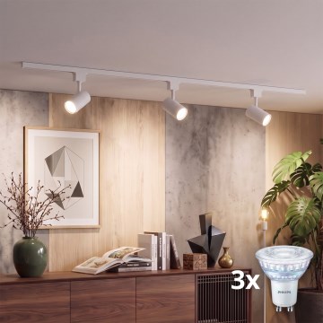 Philips - LED Stmívatelné bodové svítidlo v lištovém systému EASYLINK 3xGU10/7W/230V 1 m bílá