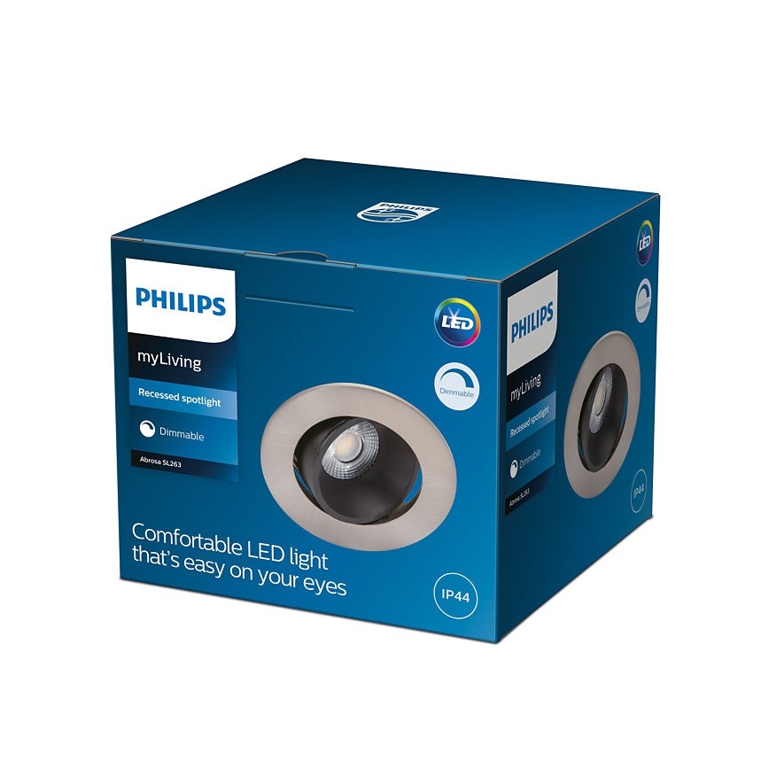 Philips - LED Stmívatelné koupelnové svítidlo ABROSA 1xLED/9W/230V IP44