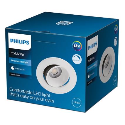 Philips - LED Stmívatelné koupelnové podhledové svítidlo ABROSA 1xLED/9W/230V IP44