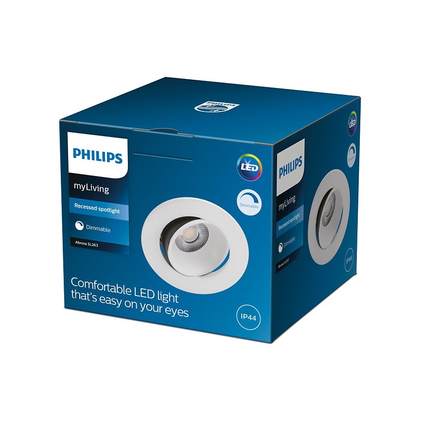 Philips - LED Stmívatelné koupelnové podhledové svítidlo ABROSA 1xLED/9W/230V IP44