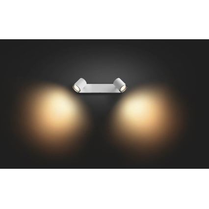 Philips - LED Stmívatelné koupelnové svítidlo Hue ADORE 2xGU10/5W/230V IP44 + dálkové ovládání