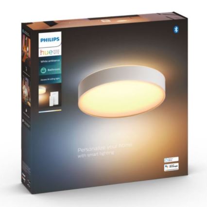 Philips - LED Stmívatelné koupelnové svítidlo Hue DEVERE LED/19,2W/230V IP44 pr. 381 mm 2200-6500K + dálkové ovládání