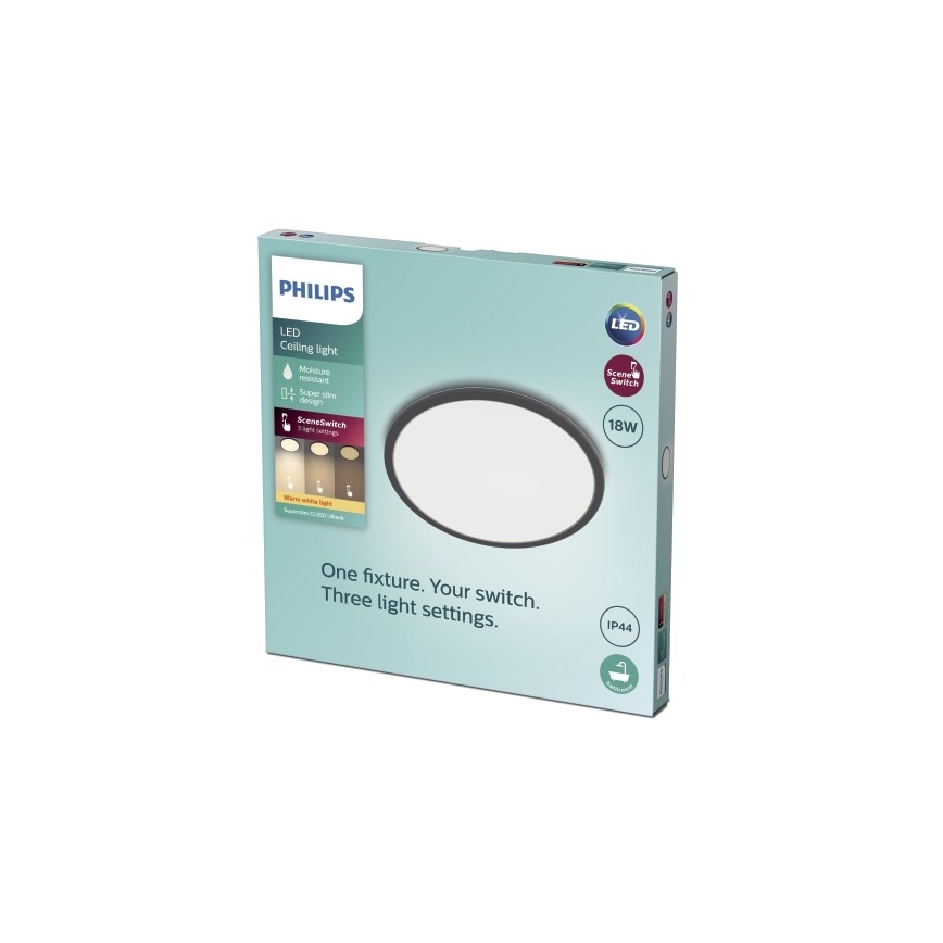 Philips - LED Stmívatelné koupelnové stropní svítidlo SCENE SWITCH LED/18W/230V IP44 2700K