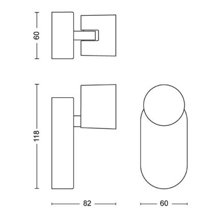 Philips - LED Stmívatelné nástěnné bodové svítidlo LED/4,5W/230V