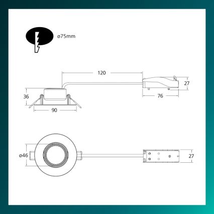 Philips - LED Stmívatelné podhledové svítidlo CILANTRO LED/5W/230V 2700K bílá
