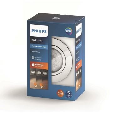 Philips 50201/11/P0 - LED Stmívatelné podhledové svítidlo SHELLBARK Warm Glow 1xLED/4,5W/230V 2200-2700K