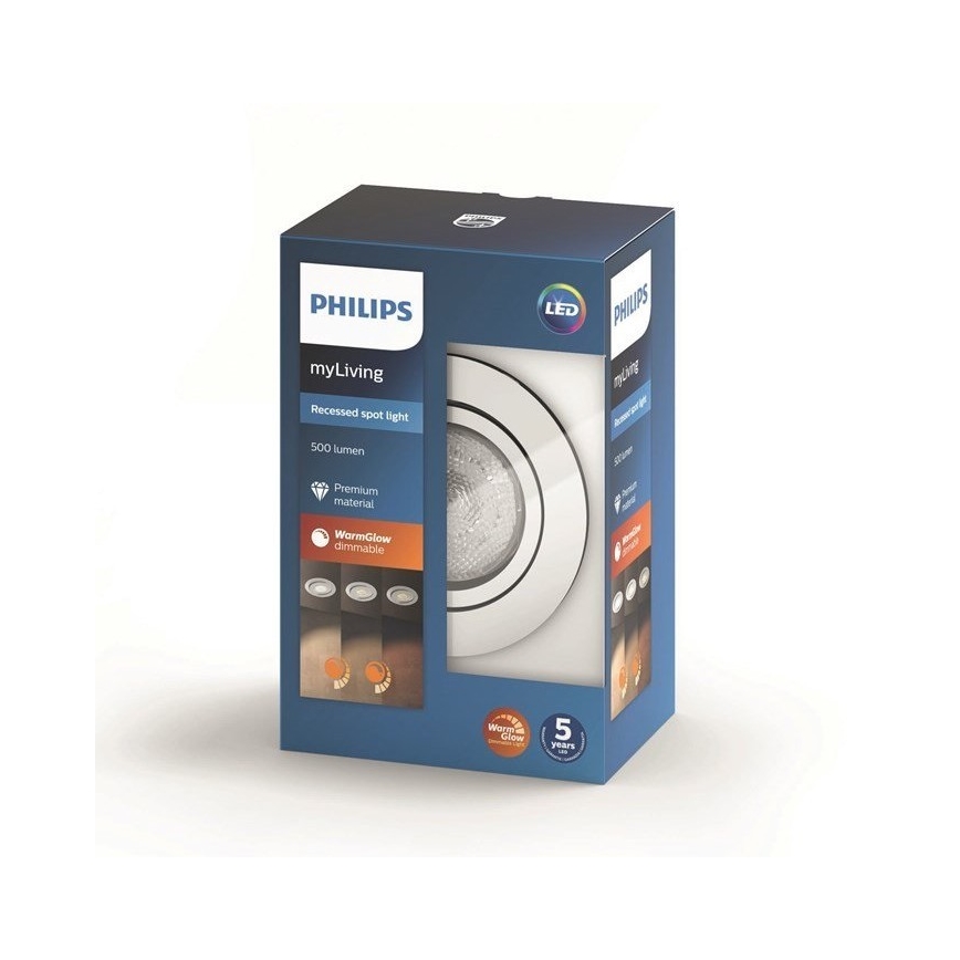 Philips 50201/11/P0 - LED Stmívatelné podhledové svítidlo SHELLBARK Warm Glow 1xLED/4,5W/230V 2200-2700K