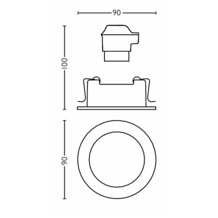 Philips 50201/11/P0 - LED Stmívatelné podhledové svítidlo SHELLBARK Warm Glow 1xLED/4,5W/230V 2200-2700K