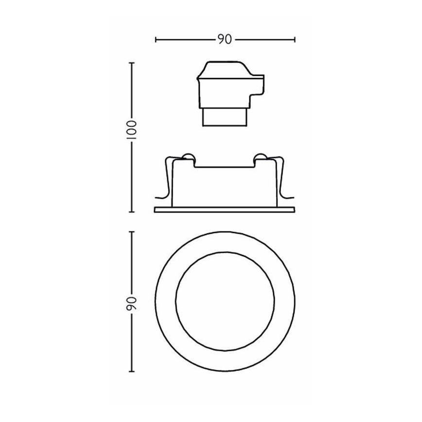 Philips 50201/11/P0 - LED Stmívatelné podhledové svítidlo SHELLBARK Warm Glow 1xLED/4,5W/230V 2200-2700K