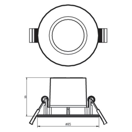 Philips - LED Stmívatelné podhledové svítidlo LED/5,5W/230V