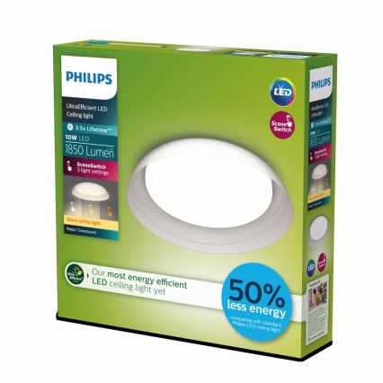 Philips - LED Stmívatelné stropní svítidlo FLETA SCENE SWITCH LED/10W/230V 2700K čirá