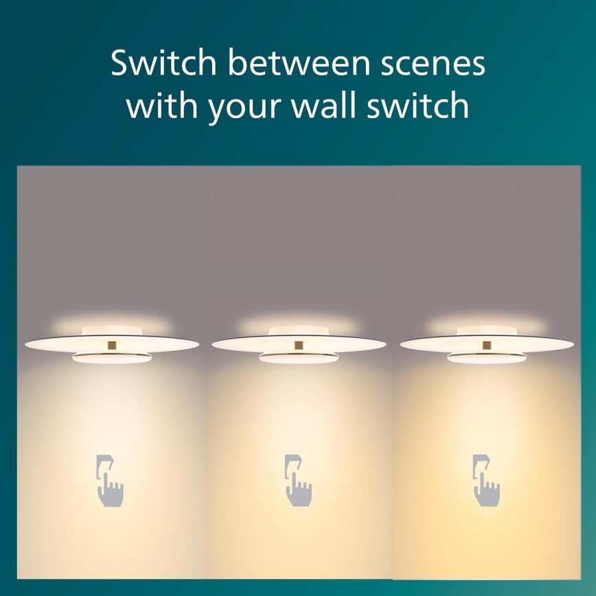 Philips- LED Stmívatelné stropní svítidlo SCENE SWITCH LED/30W/230V 2700K stříbrná