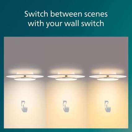 Philips- LED Stmívatelné stropní svítidlo SCENE SWITCH LED/30W/230V 2700K černá
