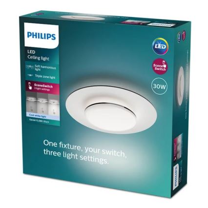 Philips- LED Stmívatelné stropní svítidlo SCENE SWITCH LED/30W/230V 4000K černá