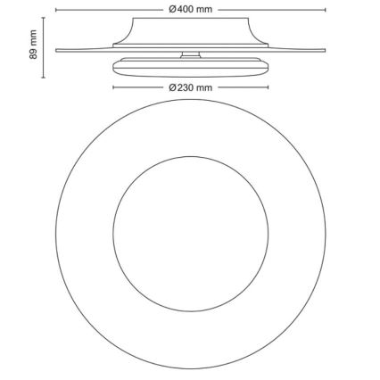 Philips- LED Stmívatelné stropní svítidlo SCENE SWITCH LED/30W/230V 4000K černá