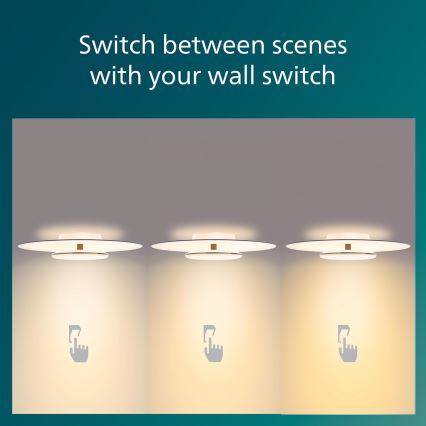 Philips- LED Stmívatelné stropní svítidlo SCENE SWITCH LED/40W/230V 2700K stříbrná