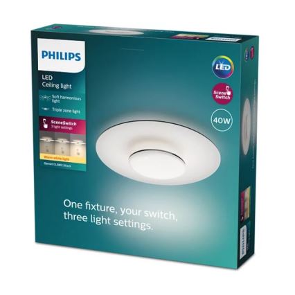 Philips- LED Stmívatelné stropní svítidlo SCENE SWITCH LED/40W/230V 2700K černá