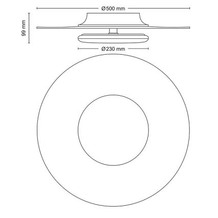 Philips- LED Stmívatelné stropní svítidlo SCENE SWITCH LED/40W/230V 2700K černá