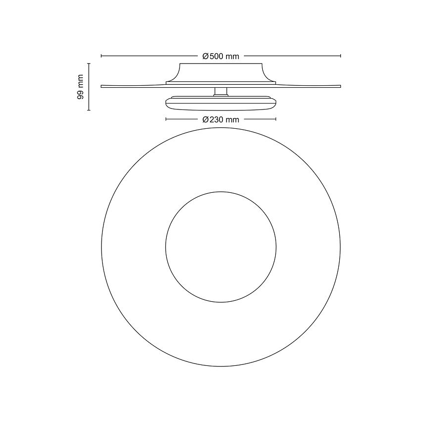 Philips- LED Stmívatelné stropní svítidlo SCENE SWITCH LED/40W/230V 2700K černá
