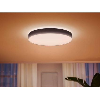 Philips - LED Stmívatelné stropní svítidlo Hue LED/48W/230V 2200-6500K pr. 551 mm černá + dálkové ovládání