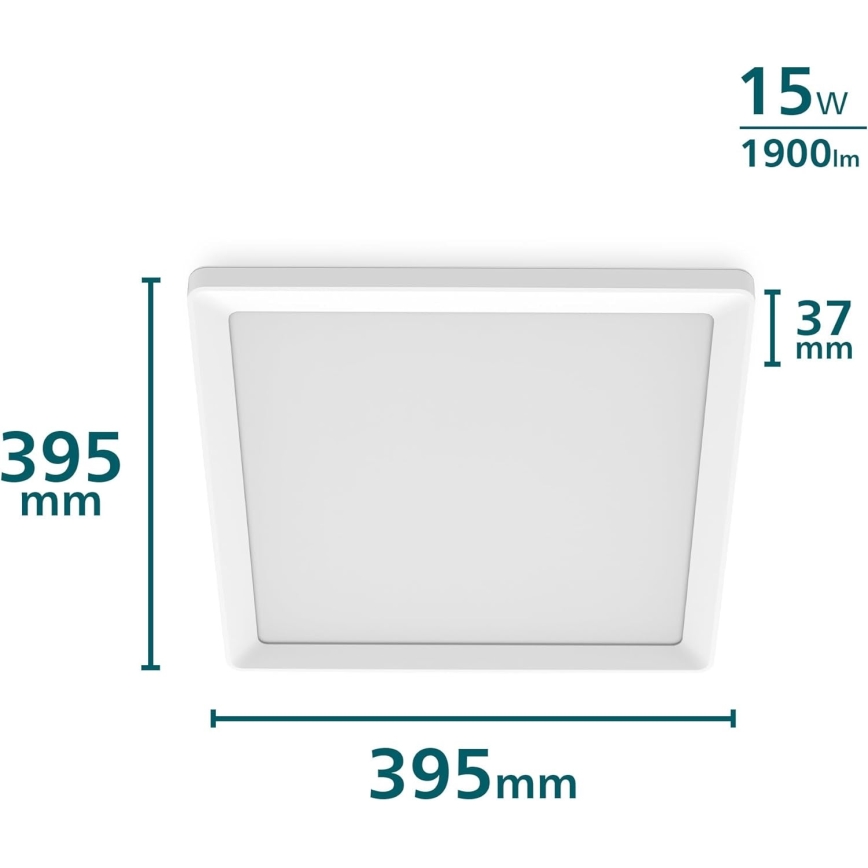 Philips - LED Stmívatelné stropní svítidlo LED/15W/230V 2700K 39,5x39,5 cm
