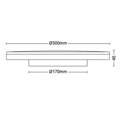 Philips - LED Stmívatelné stropní svítidlo SCENE SWITCH LED/18W/230V pr. 30 cm 2700K černá