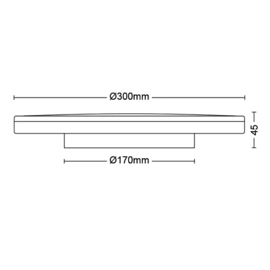 Philips - LED Stmívatelné stropní svítidlo SCENE SWITCH LED/18W/230V pr. 30 cm 2700K černá