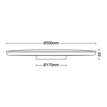 Philips - LED Stmívatelné stropní svítidlo SCENE SWITCH LED/36W/230V pr. 50 cm 2700K bílá