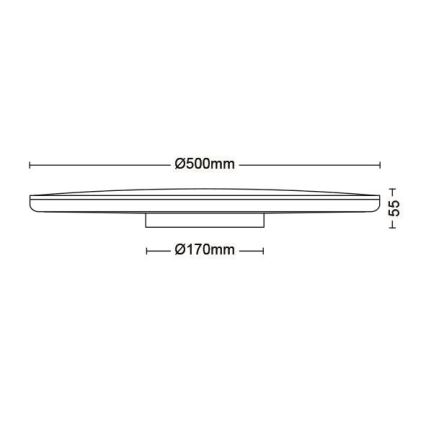 Philips - LED Stmívatelné stropní svítidlo SCENE SWITCH LED/36W/230V pr. 50 cm 4000K bílá