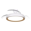 Philips - LED Stmívatelné stropní svítidlo s ventilátorem BLISS LED/35W/230V zlatá + dálkové ovládání