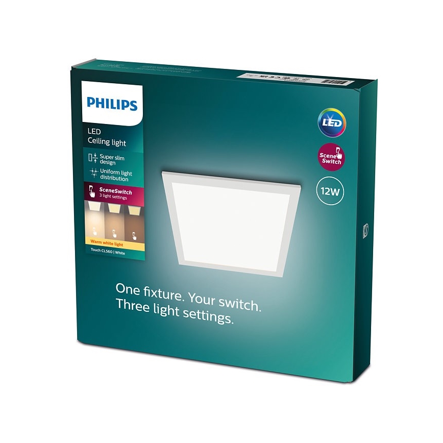 Philips - LED Stmívatelné stropní svítidlo SCENE SWITCH LED/12W/230V 2700K