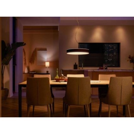 Philips - LED Stmívatelný lustr na lanku Hue LED/33,5W/230V 2200-6500K černá + dálkové ovládání