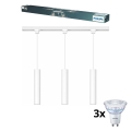 Philips - LED Stmívatelný lustr na lanku v lištovém systému EASYLINK 3xGU10/7W/230V 2200-2700K 1m bílá