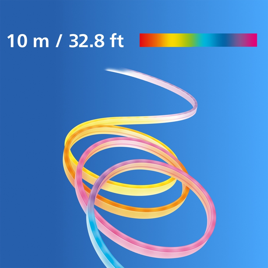 Philips - LED RGBIC Stmívatelný pásek SMART NEON FLEX 10m LED/45W/230V 2700-6500K Wi-Fi