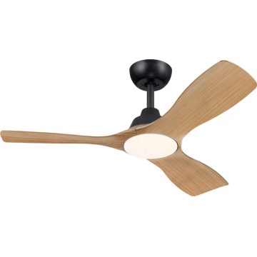 Philips - LED Stmívatelný stropní ventilátor OLAS LED/24W/230V pr. 106 cm černá/hnědá + dálkové ovládání