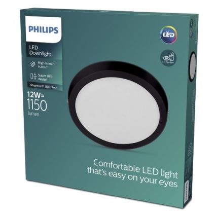 Philips - LED Stropní svítidlo LED/12W/230V 2700K černá