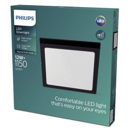 Philips - LED Stropní svítidlo LED/12W/230V 2700K černá