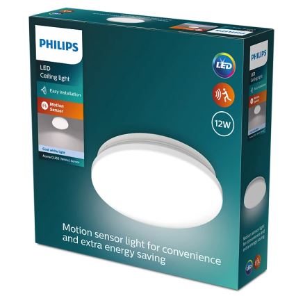 Philips - LED Stropní svítidlo se senzorem ACUNA LED/12W/230V 4000K