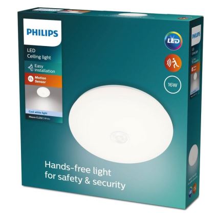 Philips - LED Stropní svítidlo se senzorem LED/16W/230V 4000K