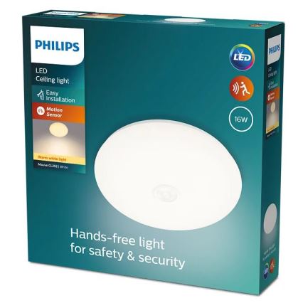 Philips - LED Stropní svítidlo se senzorem LED/16W/230V 2700K