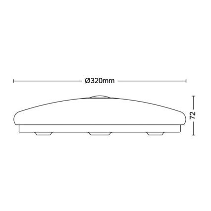 Philips - LED Stropní svítidlo se senzorem LED/16W/230V 2700K