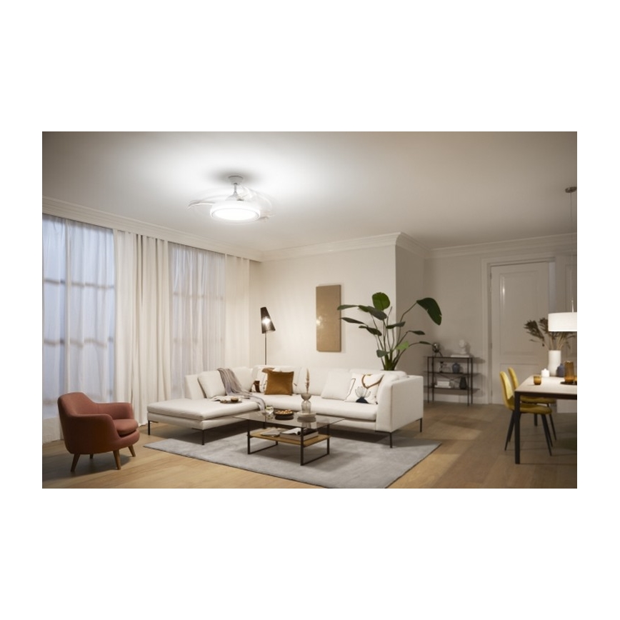 Philips - LED Stropní ventilátor LED/35W/230V 5500/4000/2700K bílá + dálkové ovládání