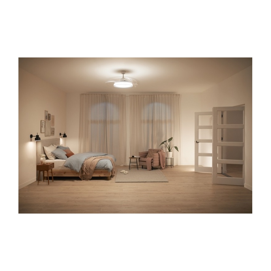 Philips - LED Stropní ventilátor LED/35W/230V 5500/4000/2700K bílá + dálkové ovládání