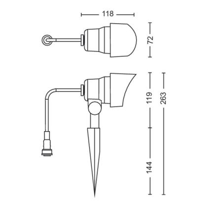 Philips - LED Venkovní bodové svítidlo LED/24W/230V 2700K IP44