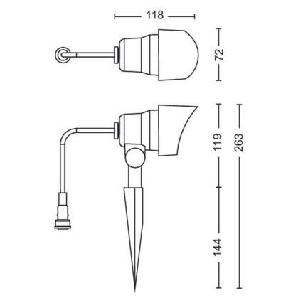 Philips - LED Venkovní bodové svítidlo LED/6W/12V 2700K IP44