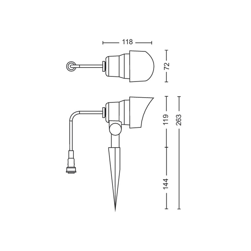 Philips - LED Venkovní bodové svítidlo LED/6W/12V 2700K IP44