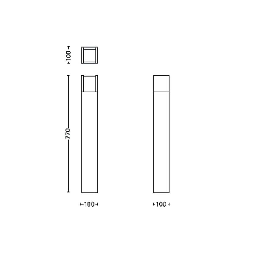 Philips - LED Venkovní lampa ARBOUR LED/3,8W/230V 77 cm 2700K IP44
